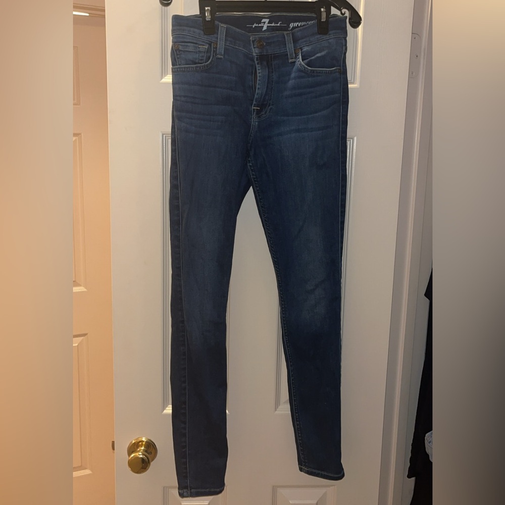 7 For All Mankind Skinny Jeans Dark Wash Women’s Premium Denim
